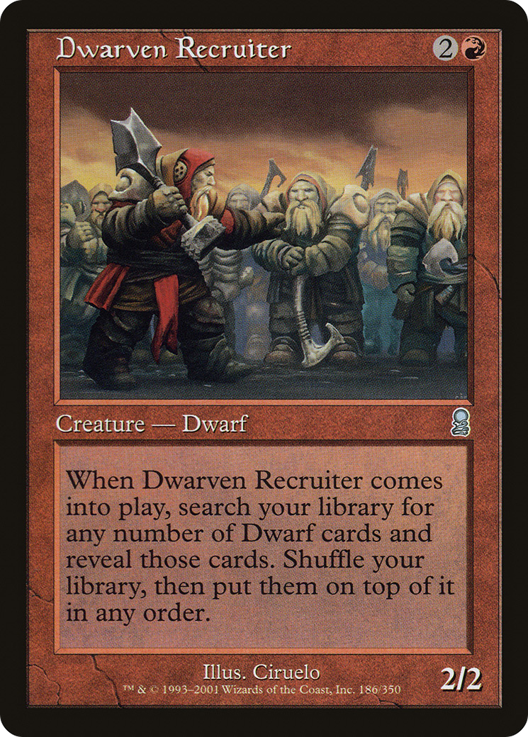 Dwarven Recruiter (ODY-186) - Odyssey Foil - Premium MTG Single from Wizards of the Coast - Just $1.64! Shop now at Game Crave Tournament Store