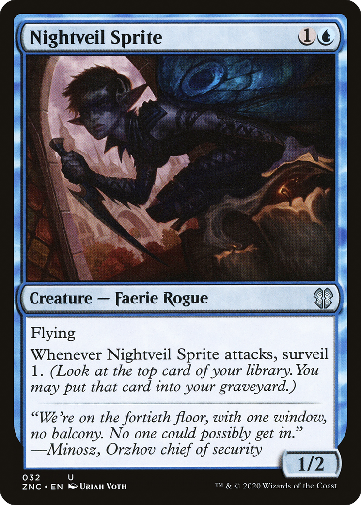 Nightveil Sprite (ZNC-032) - Zendikar Rising Commander - Premium MTG Single from Wizards of the Coast - Just $0.08! Shop now at Game Crave Tournament Store