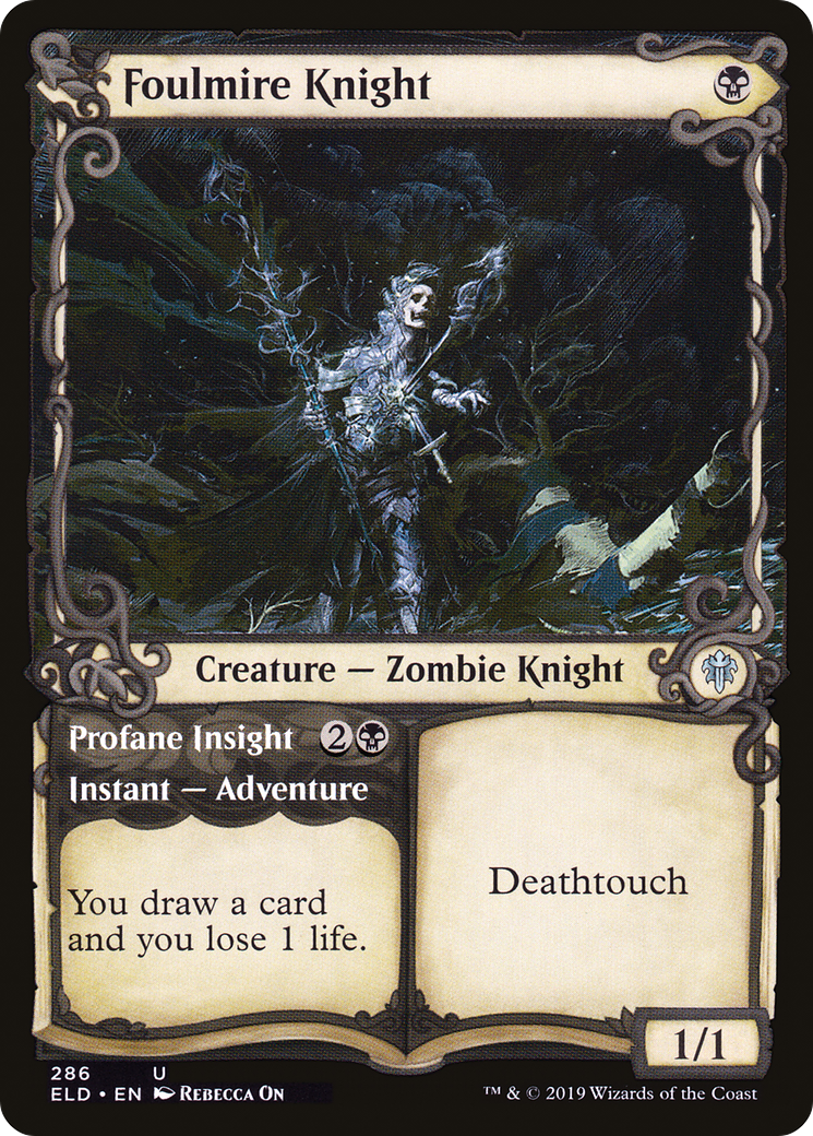 Foulmire Knight // Profane Insight (ELD-286) - Throne of Eldraine: (Showcase) - Premium MTG Single from Wizards of the Coast - Just $0.08! Shop now at Game Crave Tournament Store