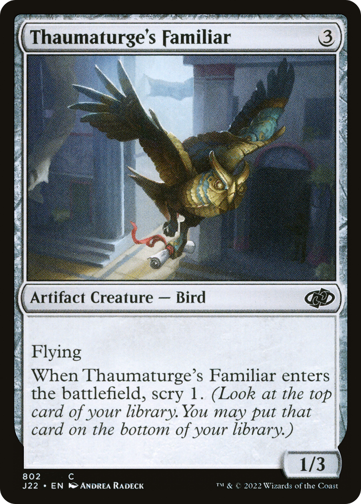 Thaumaturge's Familiar (J22-802) - Jumpstart 2022 - Premium MTG Single from Wizards of the Coast - Just $0.08! Shop now at Game Crave Tournament Store
