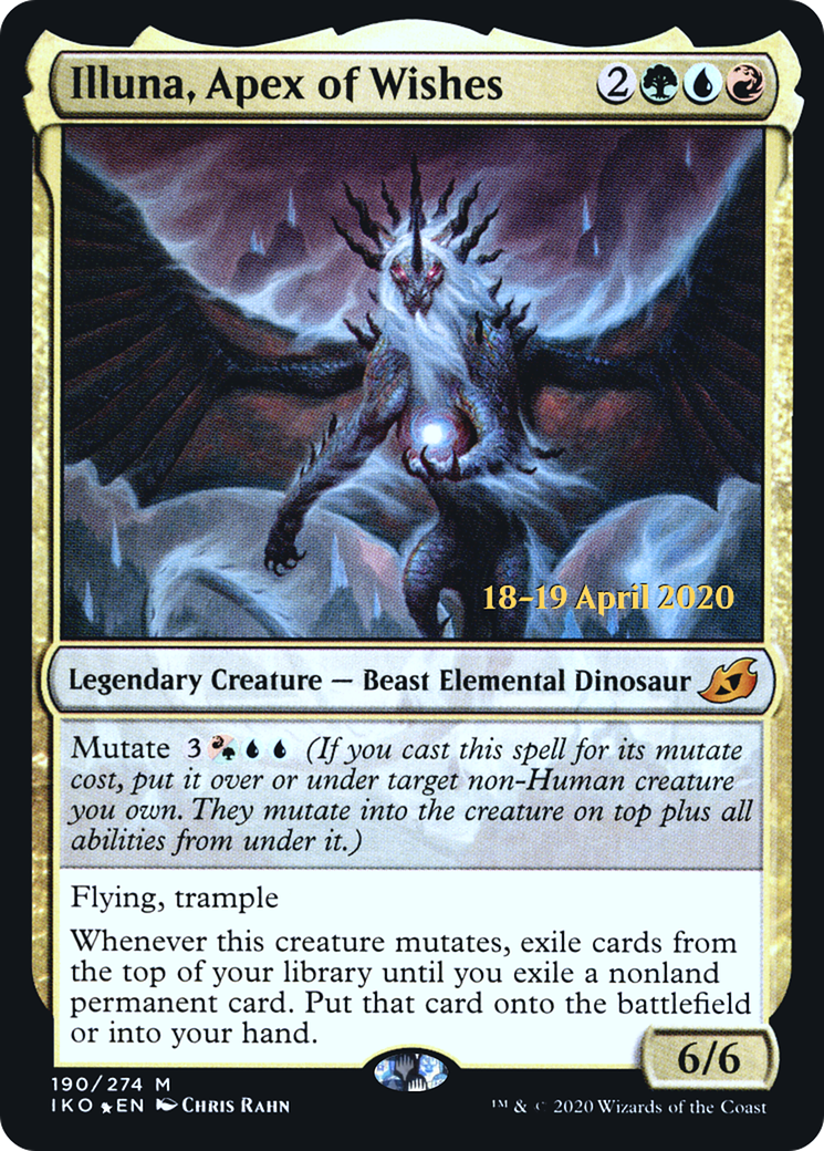 Illuna, Apex of Wishes (PIKO-190S) - Ikoria: Lair of Behemoths Promos Foil - Premium MTG Single from Wizards of the Coast - Just $0.73! Shop now at Game Crave Tournament Store