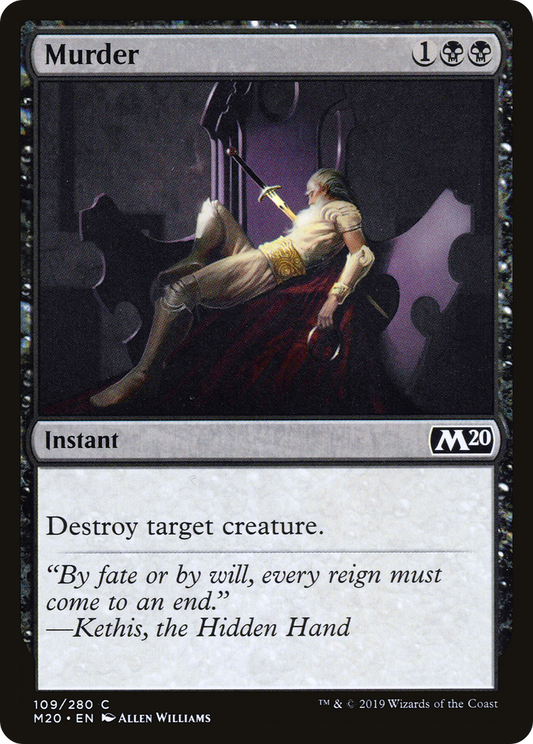 Murder (M20-109) - Core Set 2020 - Premium MTG Single from Wizards of the Coast - Just $0.25! Shop now at Game Crave Tournament Store