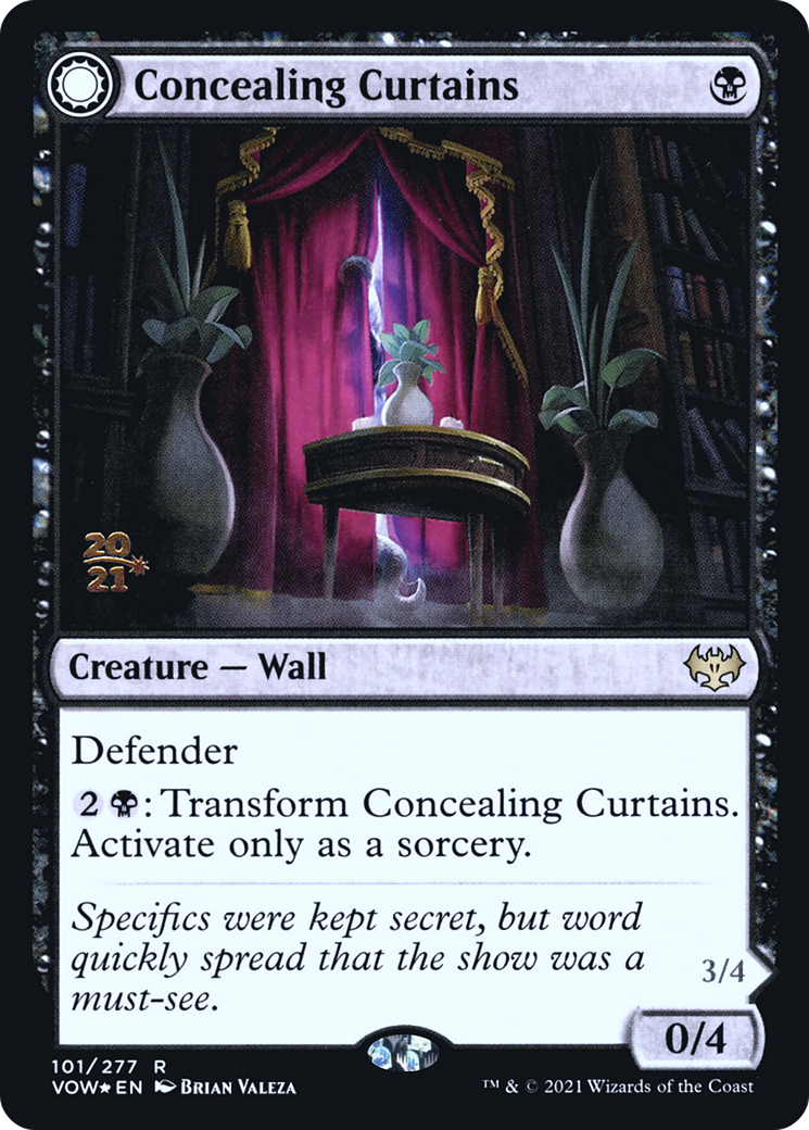 Concealing Curtains // Revealing Eye (PVOW-101S) - Innistrad: Crimson Vow Promos: (Double Faced Transform) Foil - Premium MTG Single from Wizards of the Coast - Just $0.16! Shop now at Game Crave Tournament Store