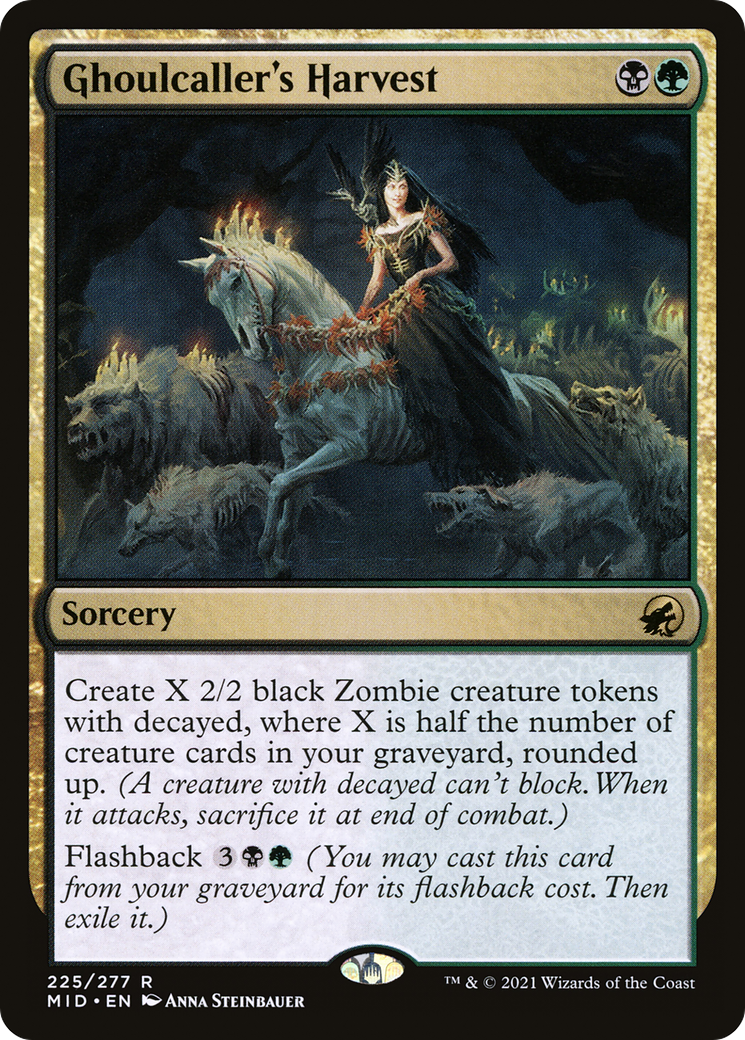 Ghoulcaller's Harvest (MID-225) - Innistrad: Midnight Hunt Foil - Premium MTG Single from Wizards of the Coast - Just $0.08! Shop now at Game Crave Tournament Store