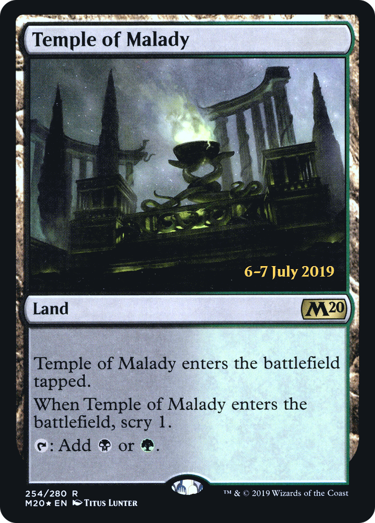 Temple of Malady (PM20-254S) - Core Set 2020 Promos Foil - Premium MTG Single from Wizards of the Coast - Just $0.13! Shop now at Game Crave Tournament Store