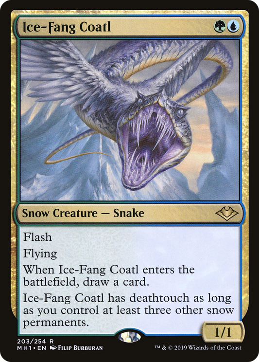 Ice-Fang Coatl (MH1-203) - Modern Horizons - Premium MTG Single from Wizards of the Coast - Just $0.84! Shop now at Game Crave Tournament Store