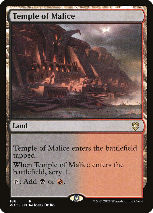 Temple of Malice (VOC-186) - Crimson Vow Commander - Premium MTG Single from Wizards of the Coast - Just $0.08! Shop now at Game Crave Tournament Store