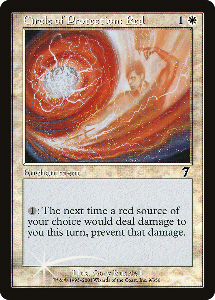 Circle of Protection: Red (7ED-09★) - Seventh Edition Foil - Premium MTG Single from Wizards of the Coast - Just $2.69! Shop now at Game Crave Tournament Store