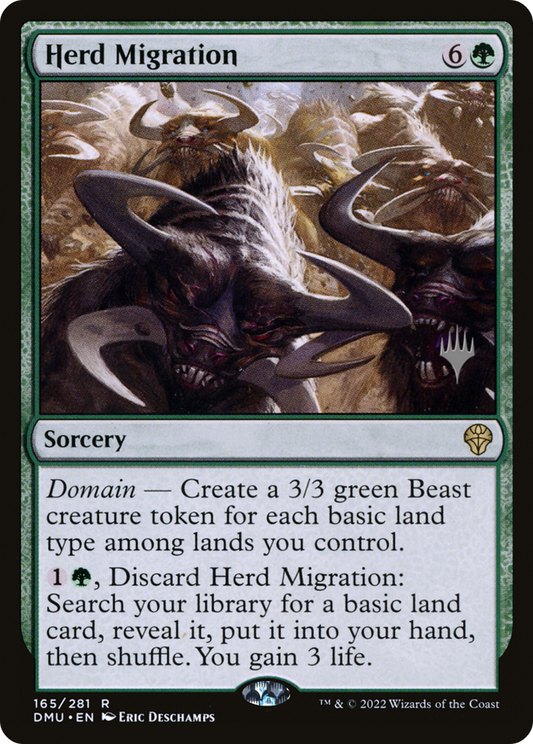 Herd Migration (PDMU-165P) - Dominaria United Promos - Premium MTG Single from Wizards of the Coast - Just $0.11! Shop now at Game Crave Tournament Store
