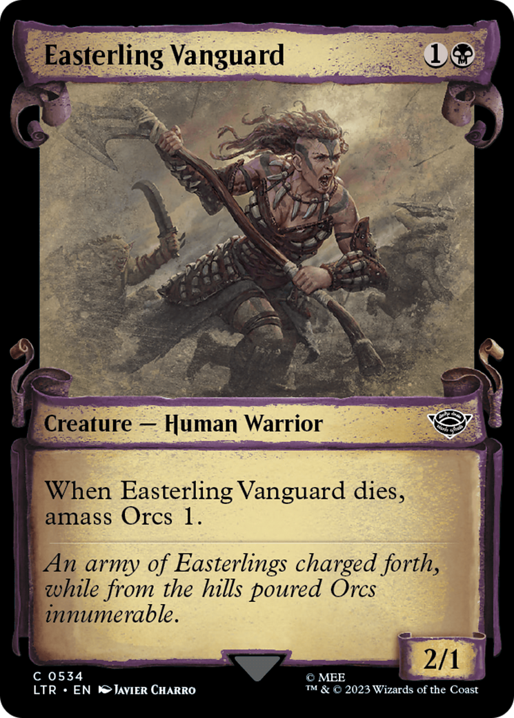 Easterling Vanguard (LTR-534) - The Lord of the Rings: Tales of Middle-earth: (Showcase) Foil - Premium MTG Single from Wizards of the Coast - Just $0.08! Shop now at Game Crave Tournament Store