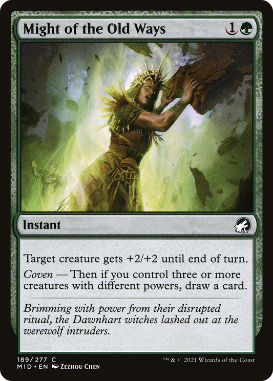 Might of the Old Ways (MID-189) - Innistrad: Midnight Hunt Foil - Premium MTG Single from Wizards of the Coast - Just $0.08! Shop now at Game Crave Tournament Store