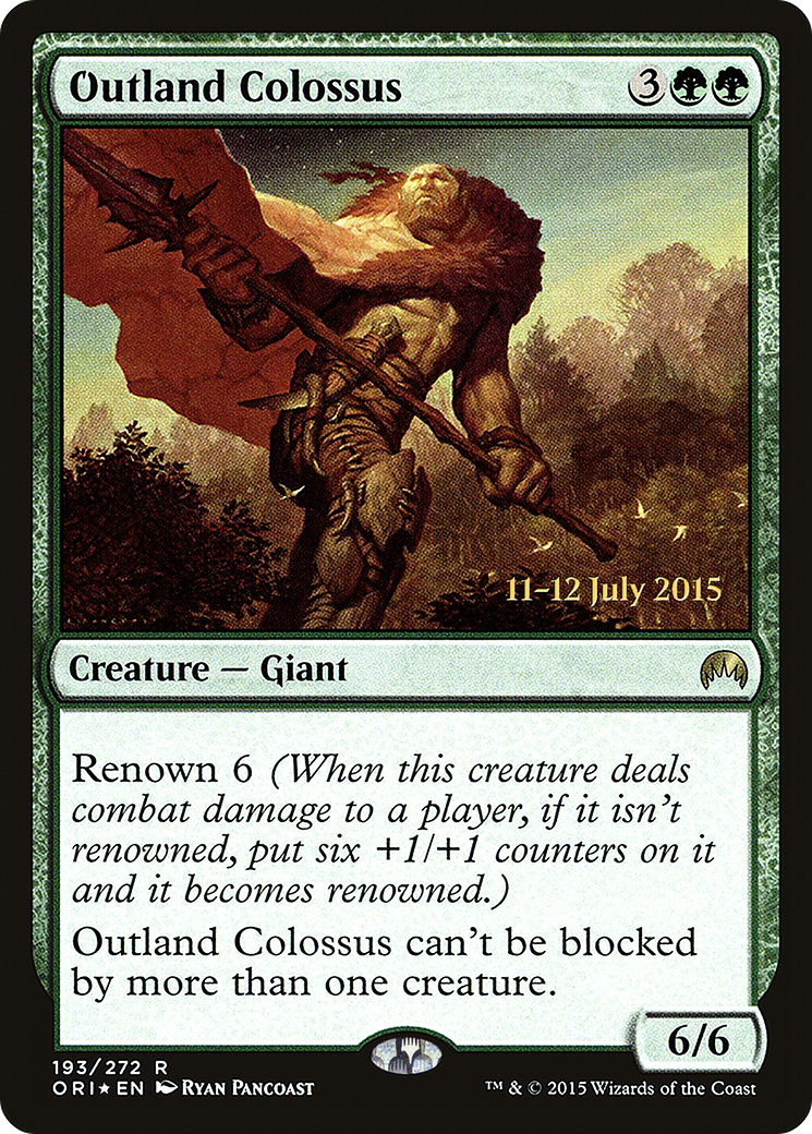Outland Colossus (PORI-193S) - Magic Origins Promos Foil - Premium MTG Single from Wizards of the Coast - Just $0.15! Shop now at Game Crave Tournament Store
