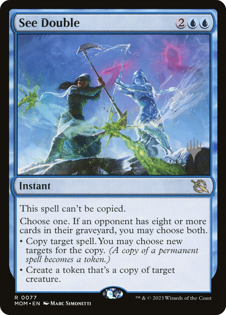 See Double (PMOM-77P) - March of the Machine Promos Foil - Premium MTG Single from Wizards of the Coast - Just $0.61! Shop now at Game Crave Tournament Store