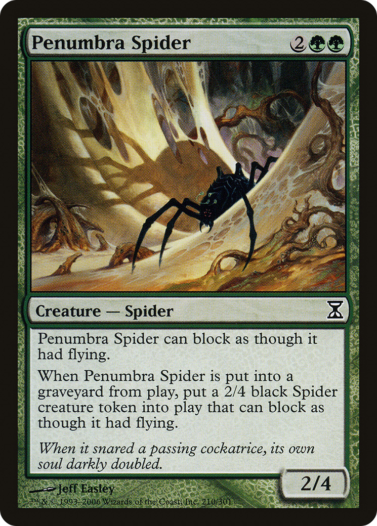 Penumbra Spider (TSP-210) - Time Spiral - Premium MTG Single from Wizards of the Coast - Just $0.25! Shop now at Game Crave Tournament Store
