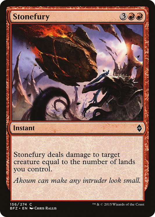 Stonefury (BFZ-156) - Battle for Zendikar Foil - Premium MTG Single from Wizards of the Coast - Just $0.26! Shop now at Game Crave Tournament Store