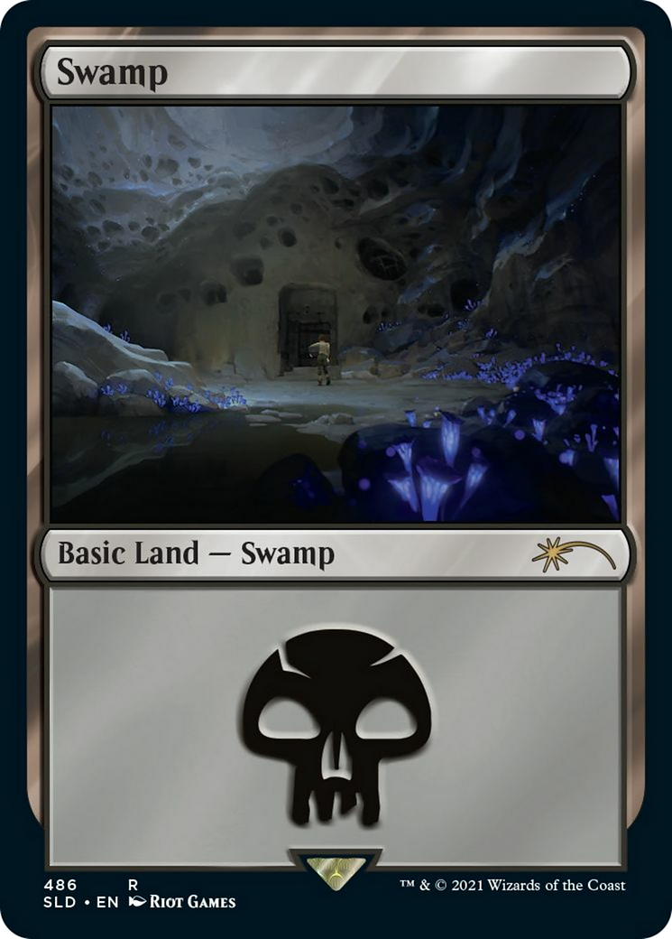 Swamp (SLD-486) - Secret Lair Drop Foil - Premium MTG Single from Wizards of the Coast - Just $0.34! Shop now at Game Crave Tournament Store