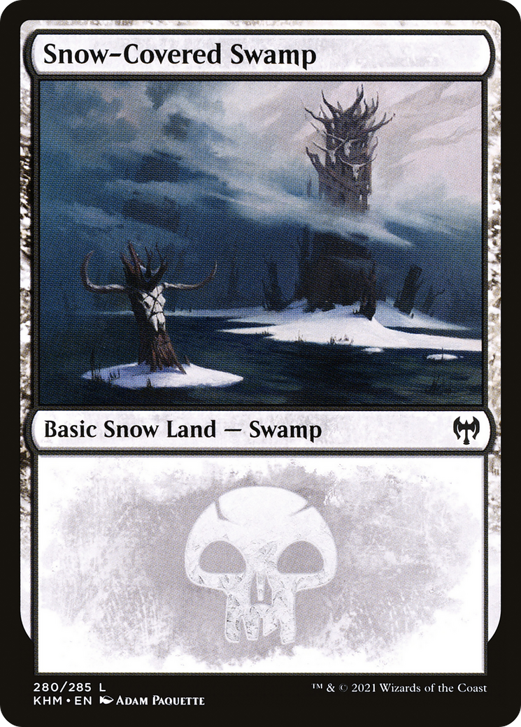 Snow-Covered Swamp (KHM-280) - Kaldheim: (snow) Foil - Premium MTG Single from Wizards of the Coast - Just $0.13! Shop now at Game Crave Tournament Store