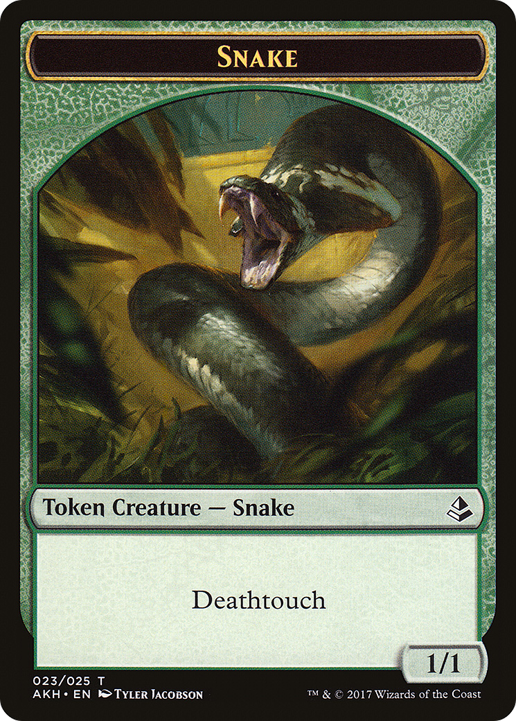 Snake (TAKH-023) - Amonkhet Tokens - Premium MTG Single from Wizards of the Coast - Just $0.45! Shop now at Game Crave Tournament Store
