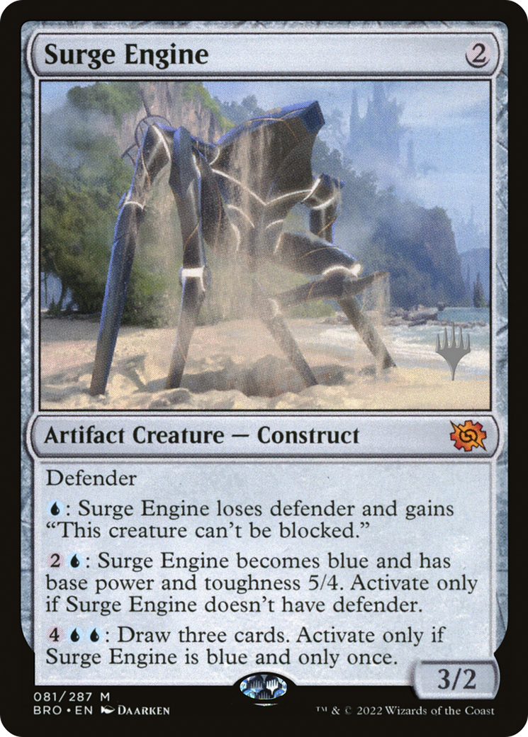 Surge Engine (PBRO-81P) - The Brothers' War Promos - Premium MTG Single from Wizards of the Coast - Just $0.18! Shop now at Game Crave Tournament Store