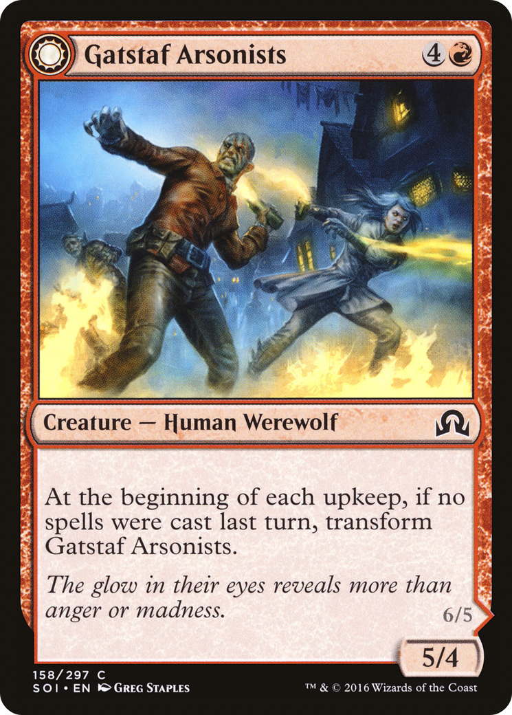 Gatstaf Arsonists // Gatstaf Ravagers (SOI-158) - Shadows over Innistrad: (Double Faced Transform) - Premium MTG Single from Wizards of the Coast - Just $0.08! Shop now at Game Crave Tournament Store