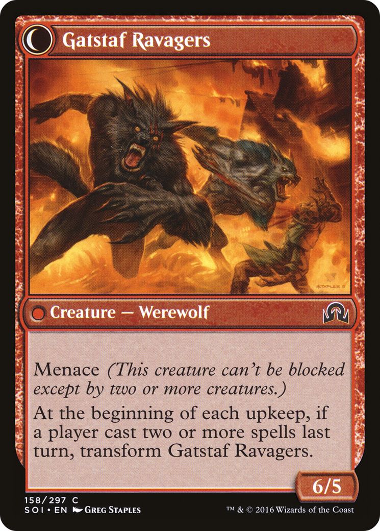 Gatstaf Arsonists // Gatstaf Ravagers (SOI-158) - Shadows over Innistrad: (Double Faced Transform) - Premium MTG Single from Wizards of the Coast - Just $0.08! Shop now at Game Crave Tournament Store