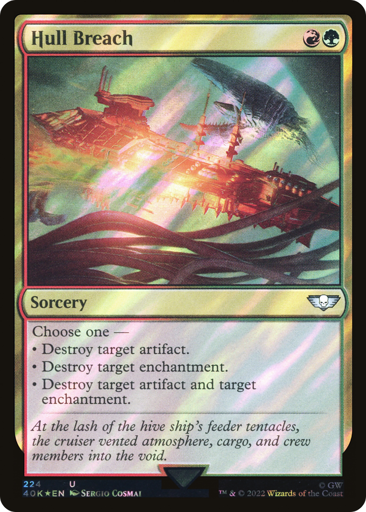Hull Breach (40K-224★) - Warhammer 40,000 Commander Foil - Premium MTG Single from Wizards of the Coast - Just $0.97! Shop now at Game Crave Tournament Store