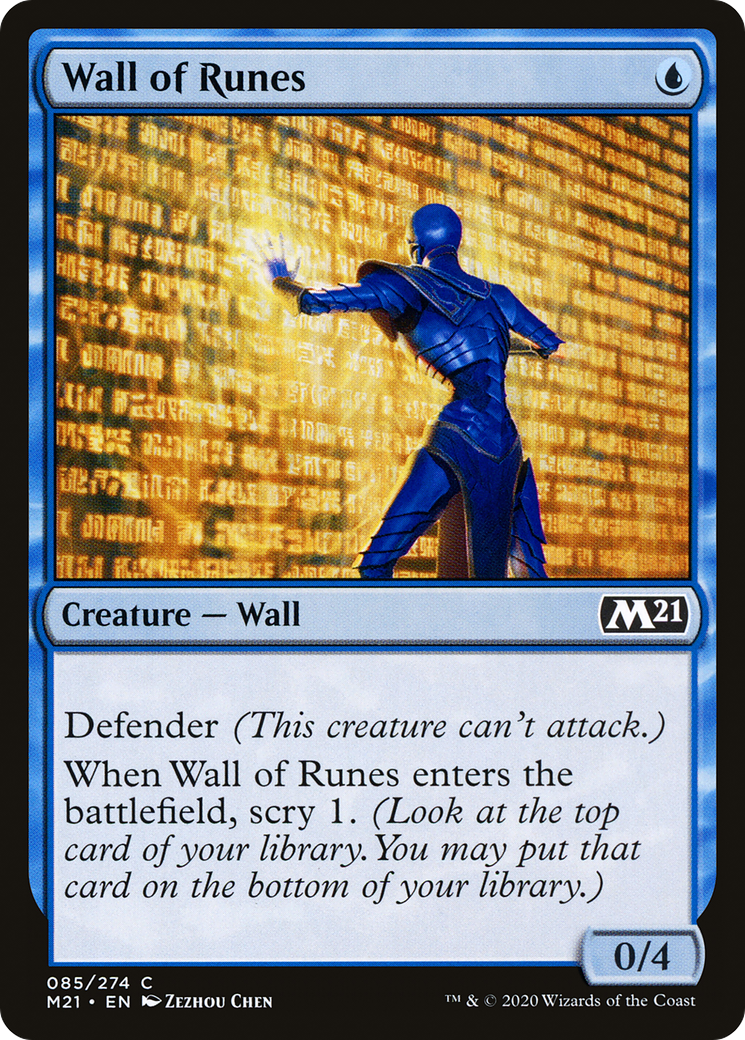 Wall of Runes (M21-085) - Core Set 2021 - Premium MTG Single from Wizards of the Coast - Just $0.08! Shop now at Game Crave Tournament Store