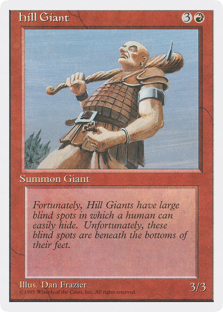 Hill Giant (4ED-201) - Fourth Edition - Premium MTG Single from Wizards of the Coast - Just $0.08! Shop now at Game Crave Tournament Store