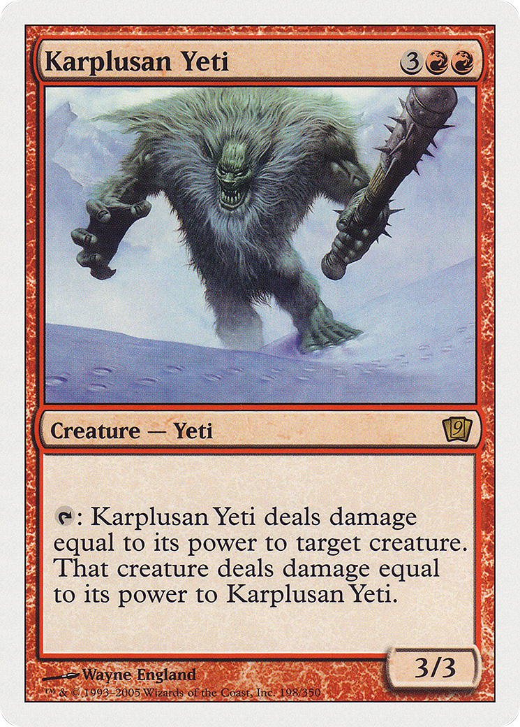 Karplusan Yeti (9ED-198) - Ninth Edition - Premium MTG Single from Wizards of the Coast - Just $0.08! Shop now at Game Crave Tournament Store