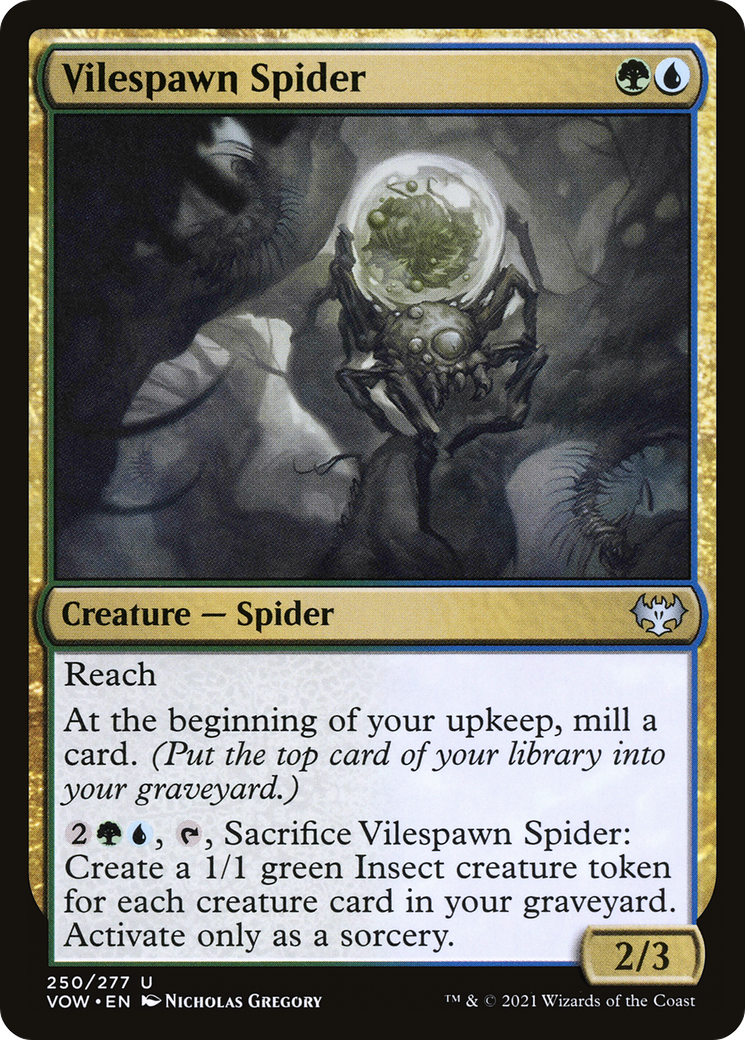 Vilespawn Spider (VOW-250) - Innistrad: Crimson Vow Foil - Premium MTG Single from Wizards of the Coast - Just $0.25! Shop now at Game Crave Tournament Store