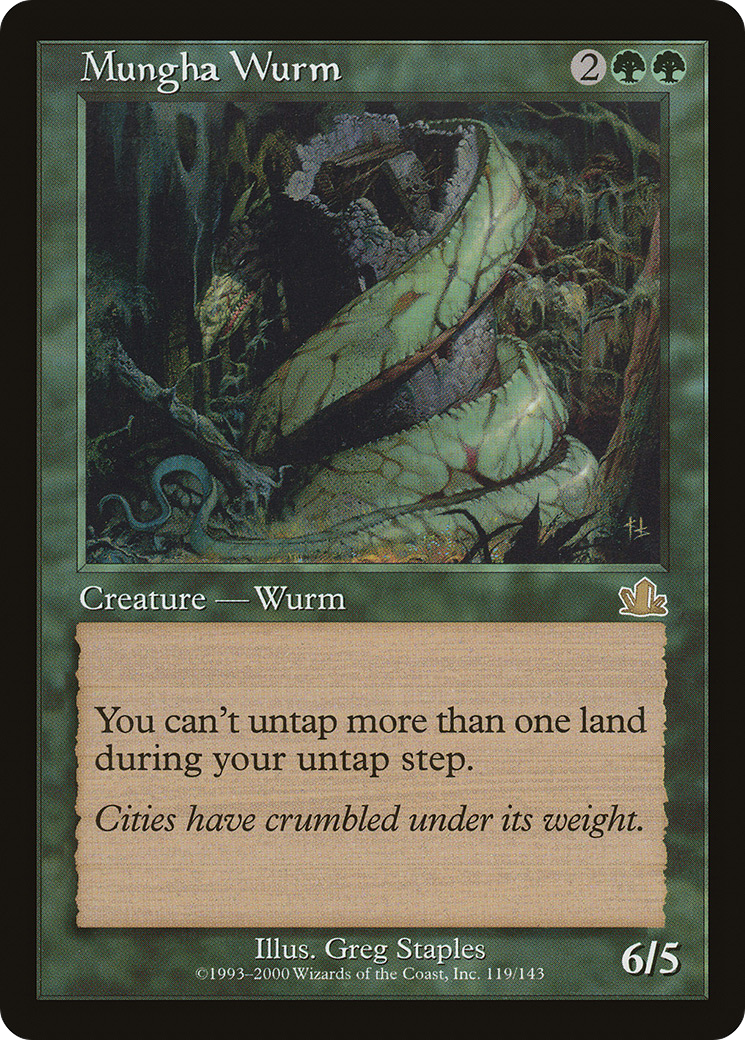 Mungha Wurm (PCY-119) - Prophecy - Premium MTG Single from Wizards of the Coast - Just $0.31! Shop now at Game Crave Tournament Store
