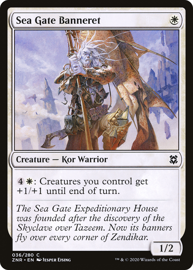 Sea Gate Banneret (ZNR-036) - Zendikar Rising - Premium MTG Single from Wizards of the Coast - Just $0.25! Shop now at Game Crave Tournament Store