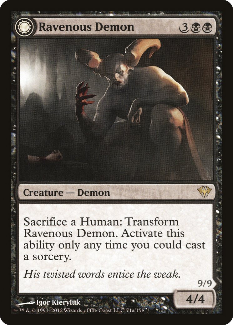 Ravenous Demon // Archdemon of Greed (DKA-071) - Dark Ascension: (Double Faced Transform) Foil - Premium MTG Single from Wizards of the Coast - Just $0.54! Shop now at Game Crave Tournament Store