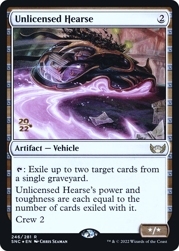 Unlicensed Hearse (PSNC-246S) - Streets of New Capenna Promos Foil - Premium MTG Single from Wizards of the Coast - Just $0.71! Shop now at Game Crave Tournament Store