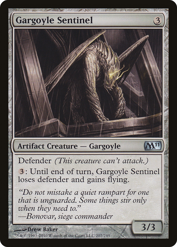 Gargoyle Sentinel (M11-207) - Magic 2011 - Premium MTG Single from Wizards of the Coast - Just $0.08! Shop now at Game Crave Tournament Store