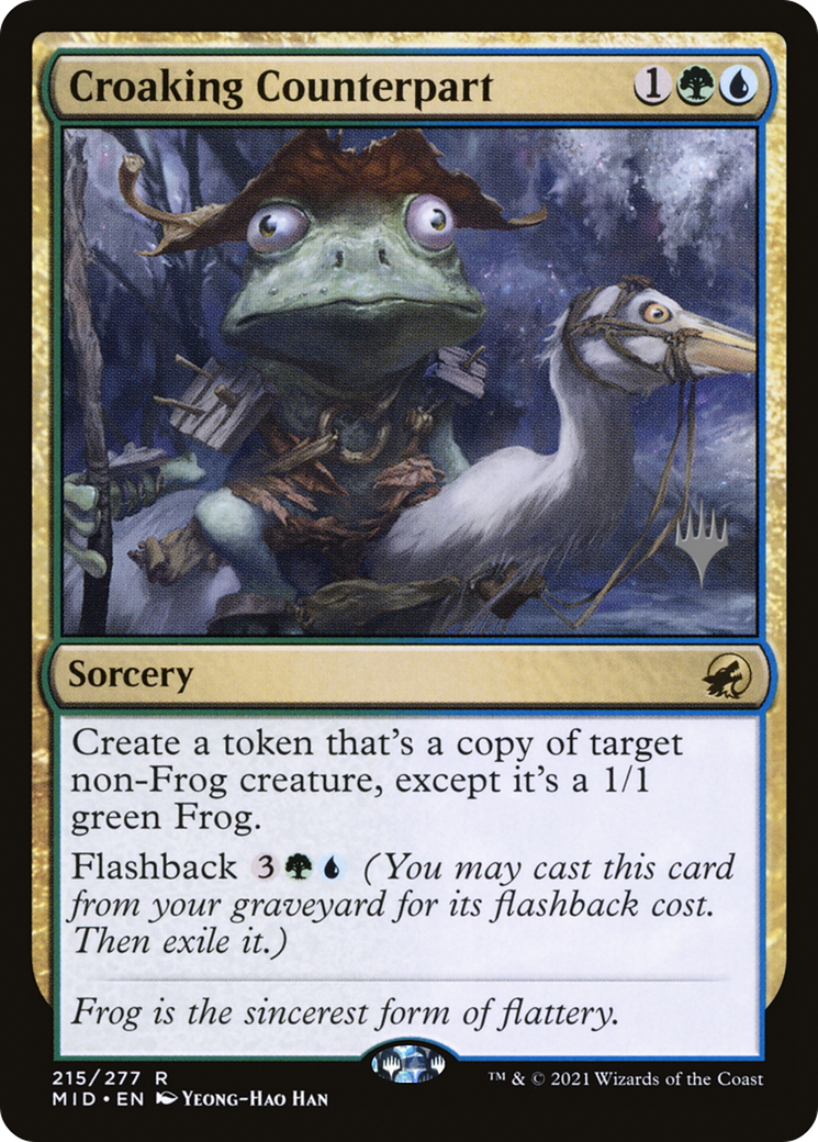 Croaking Counterpart (PMID-215P) - Innistrad: Midnight Hunt Promos - Premium MTG Single from Wizards of the Coast - Just $0.10! Shop now at Game Crave Tournament Store