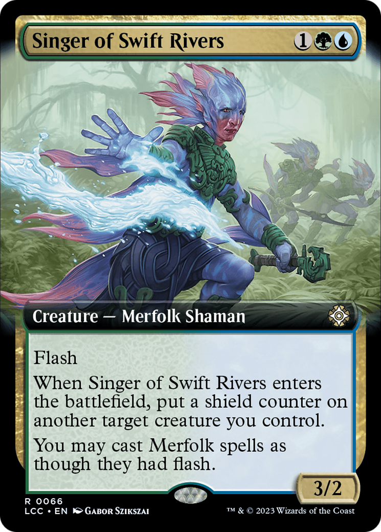 Singer of Swift Rivers (LCC-066) - The Lost Caverns of Ixalan Commander: (Extended Art) Foil - Premium MTG Single from Wizards of the Coast - Just $0.08! Shop now at Game Crave Tournament Store