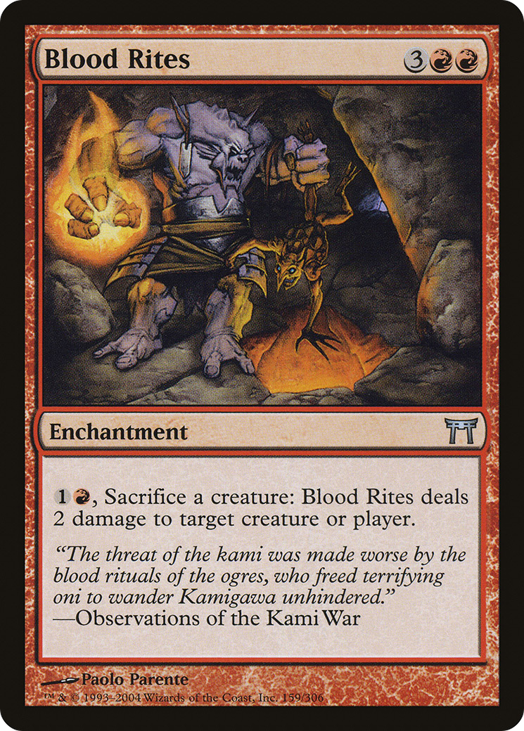 Blood Rites (CHK-159) - Champions of Kamigawa Foil - Premium MTG Single from Wizards of the Coast - Just $0.08! Shop now at Game Crave Tournament Store