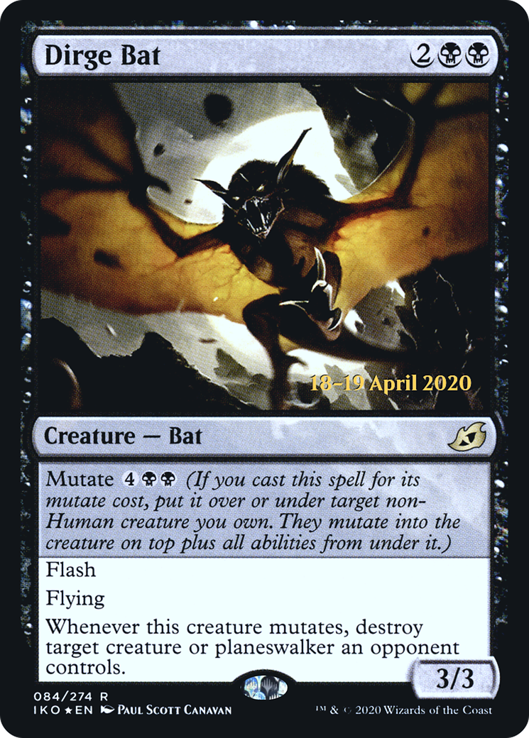 Dirge Bat (PIKO-84S) - Ikoria: Lair of Behemoths Promos Foil - Premium MTG Single from Wizards of the Coast - Just $0.15! Shop now at Game Crave Tournament Store