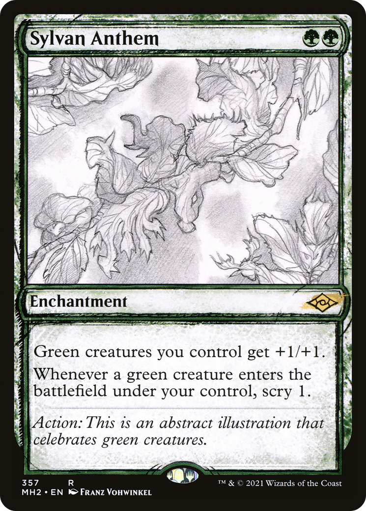 Sylvan Anthem (MH2-357) - Modern Horizons 2: (Showcase) - Premium MTG Single from Wizards of the Coast - Just $0.18! Shop now at Game Crave Tournament Store