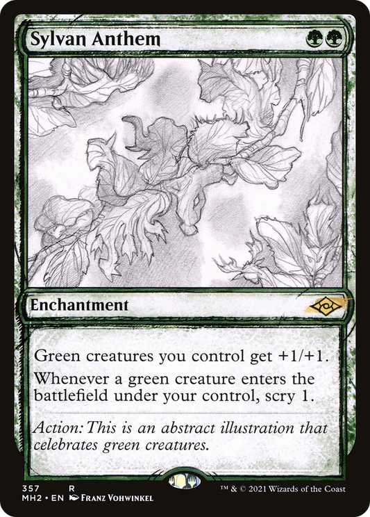 Sylvan Anthem (MH2-357) - Modern Horizons 2: (Showcase) - Premium MTG Single from Wizards of the Coast - Just $0.18! Shop now at Game Crave Tournament Store