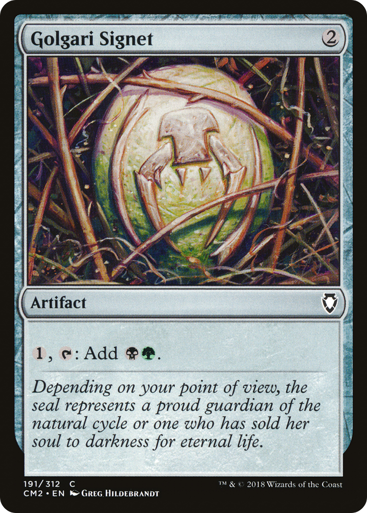 Golgari Signet (CM2-191) - Commander Anthology Volume II - Premium MTG Single from Wizards of the Coast - Just $0.21! Shop now at Game Crave Tournament Store