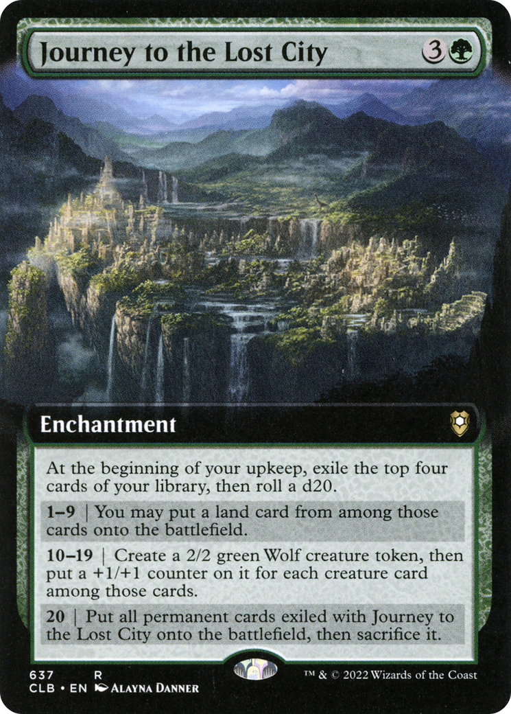 Journey to the Lost City (CLB-637) - Commander Legends: Battle for Baldur's Gate: (Extended Art) - Premium MTG Single from Wizards of the Coast - Just $0.08! Shop now at Game Crave Tournament Store