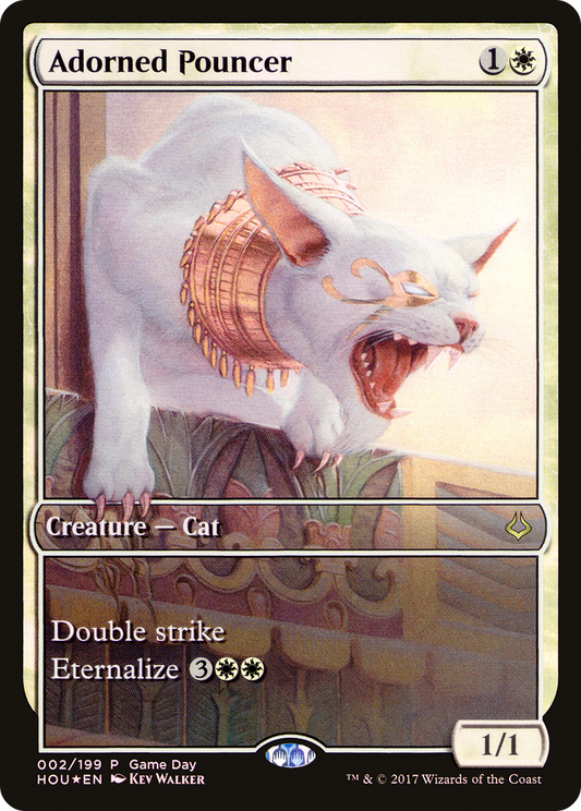 Adorned Pouncer (PHOU-002) - Hour of Devastation Promos Foil - Premium MTG Single from Wizards of the Coast - Just $1.51! Shop now at Game Crave Tournament Store