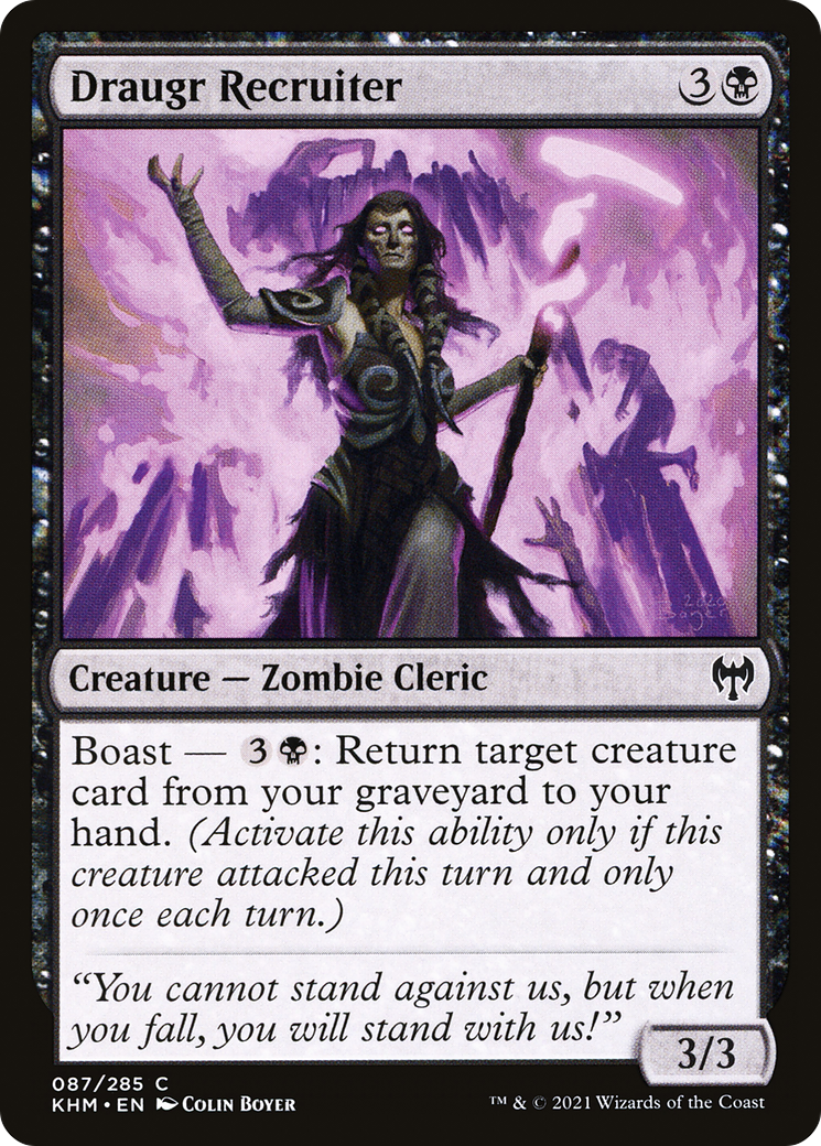 Draugr Recruiter (KHM-087) - Kaldheim Foil - Premium MTG Single from Wizards of the Coast - Just $0.08! Shop now at Game Crave Tournament Store