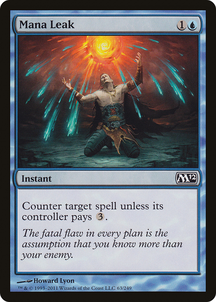 Mana Leak (M12-063) - Magic 2012 Foil - Premium MTG Single from Wizards of the Coast - Just $0.21! Shop now at Game Crave Tournament Store