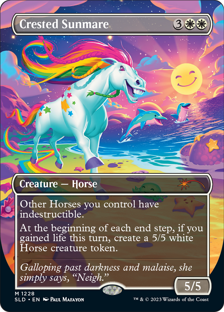 Crested Sunmare (SLD-1228) - Secret Lair Drop (Borderless) - Premium MTG Single from Wizards of the Coast - Just $11.67! Shop now at Game Crave Tournament Store