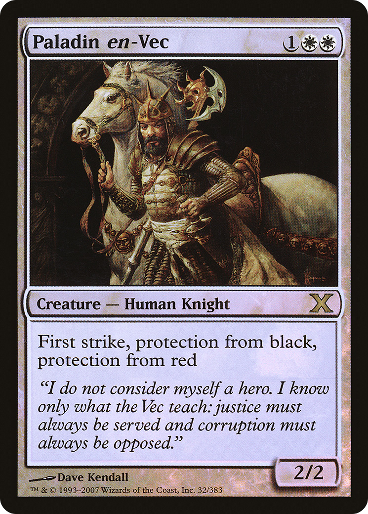 Paladin en-Vec (10E-32★) - Tenth Edition Foil - Premium MTG Single from Wizards of the Coast - Just $0.36! Shop now at Game Crave Tournament Store