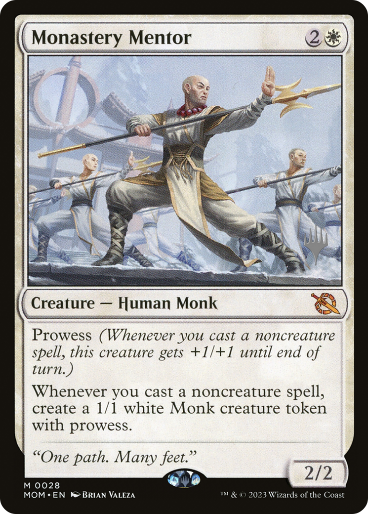 Monastery Mentor (PMOM-28P) - March of the Machine Promos - Premium MTG Single from Wizards of the Coast - Just $2.55! Shop now at Game Crave Tournament Store