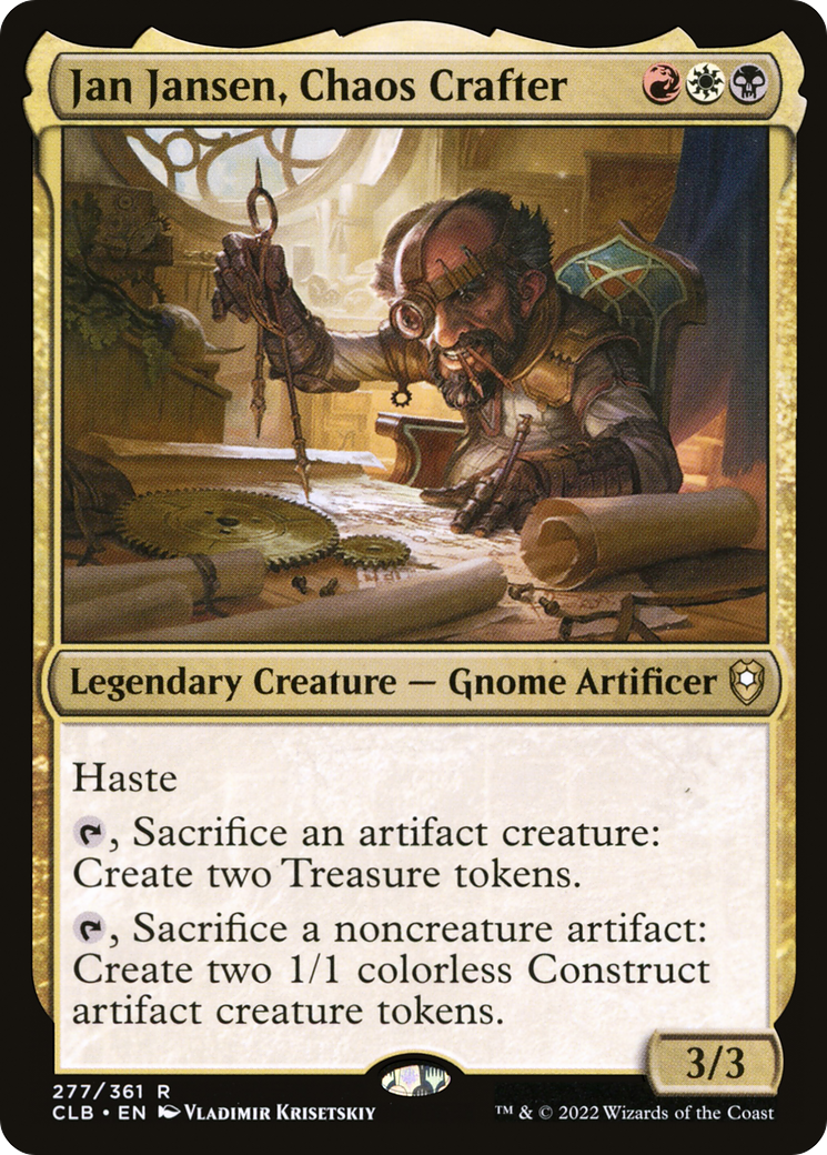 Jan Jansen, Chaos Crafter (CLB-277) - Commander Legends: Battle for Baldur's Gate - Premium MTG Single from Wizards of the Coast - Just $0.08! Shop now at Game Crave Tournament Store